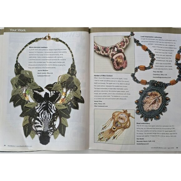 Bead And Button Magazine April 2008 Herringbone Blossoms - Picture 6 of 14